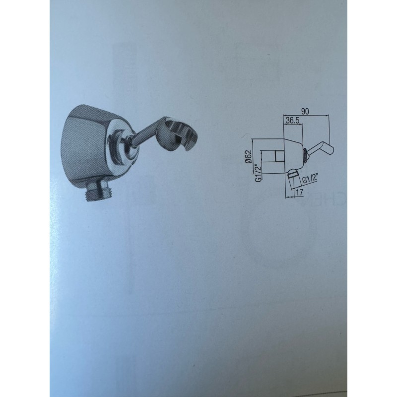 Presa acqua con supporto orientabile finitura cromo