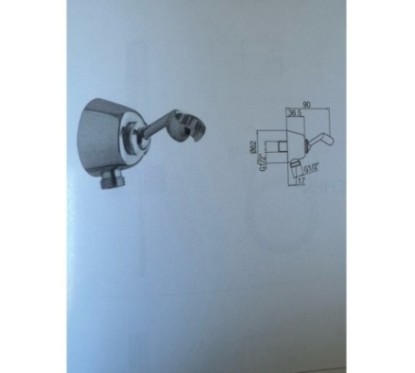 Presa acqua con supporto orientabile finitura cromo