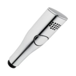 BAGNO ITALIANO KIT DOCCIA SHUT-OFF con supporto fisso abs e flessibile pvc silver 100cm colore bianco