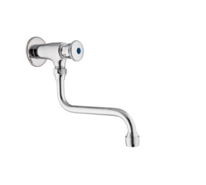 COMMUNITY COMFORT Rubinetto a muro temporizzato 1/2" canna girevole 8-12 secondi finitura cromo