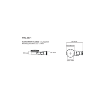 Ceramica Galassia piletta per piatto doccia FOLIA diam 90 h3 con cover in ceramica