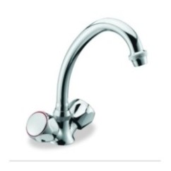 CORALLO monoforo per lavello finitura cromo