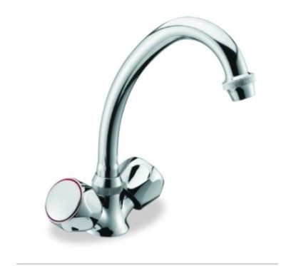 CORALLO monoforo per lavello finitura cromo