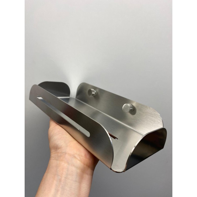 EDEN mensola in acciaio inox AISI 304  25x11,5x4 h cm completa di kit per fissaggio a parete.  L’articolo è 100% riciclabile.