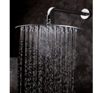 ROUND FLAT Soffione rotondo in acciaio diam 20