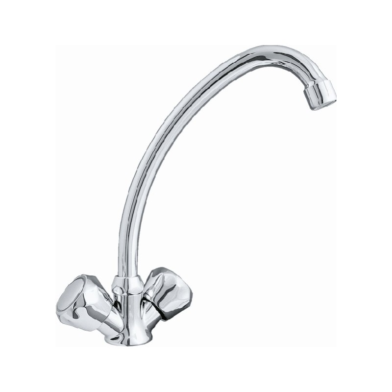 ECO2 monoforo lavello canna jota finitura cromo