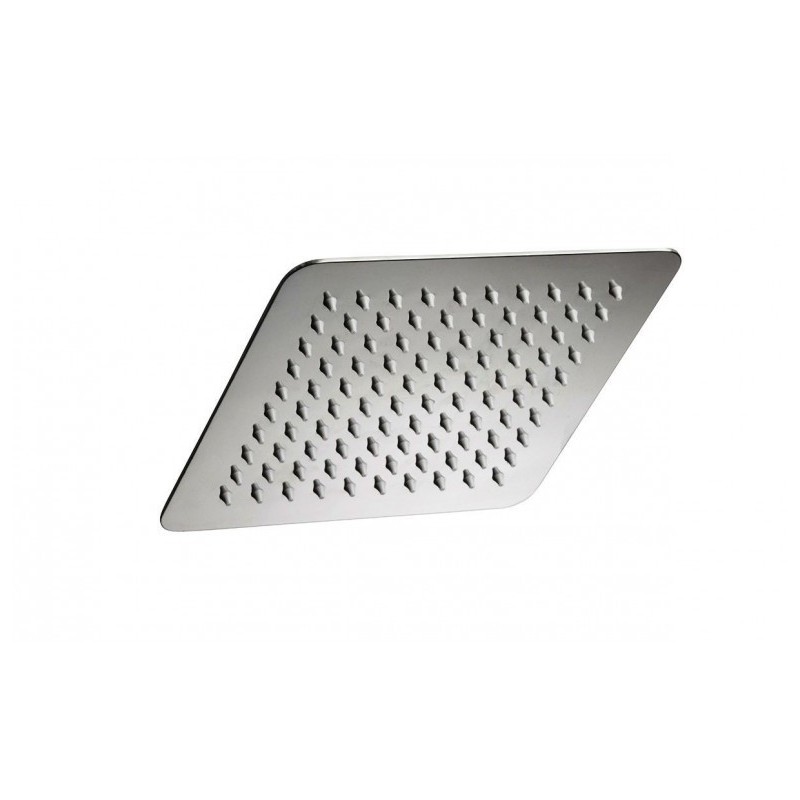 SQUARE FLAT Soffione quadrato in acciaio 20 cm