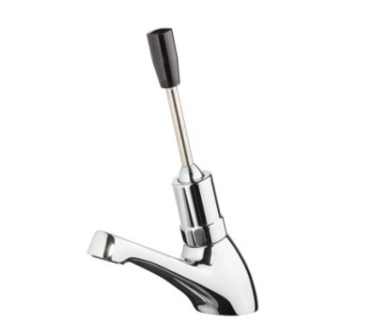 COMMUNITY COMFORT Rubinetto collo cigno con leva temporizzato 1/2" 8-12 secondi finitura cromo