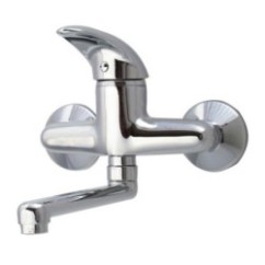 LISCAMM miscelatore cucina a parete finitura cromo