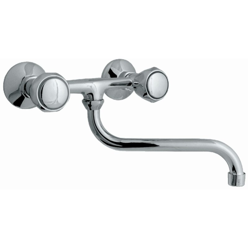 ECO2 gruppo lavello canna "S" cm.20  finitura cromo