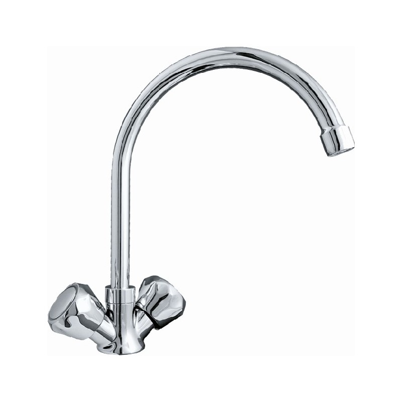 ECO2 monoforo lavello canna alta finitura cromo