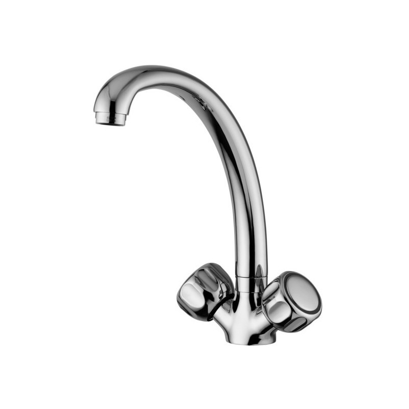 Gruppo monoforo per lavello con canna girevole