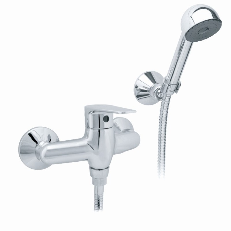 LINE monocomando doccia esterno con duplex finitura cromo