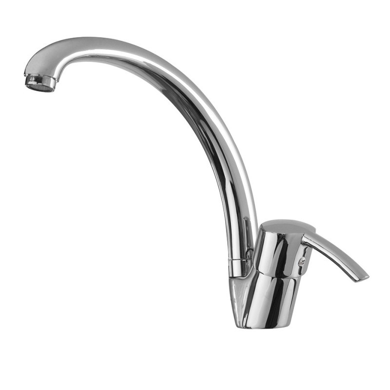 GO Monocomando lavello laterale canna girevole finitura cromo