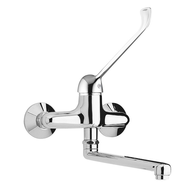 COMMUNITY COMFORT Monocomando lavello a muro leva clinica finitura cromo