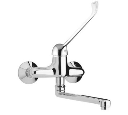 COMMUNITY COMFORT Monocomando lavello a muro leva clinica finitura cromo