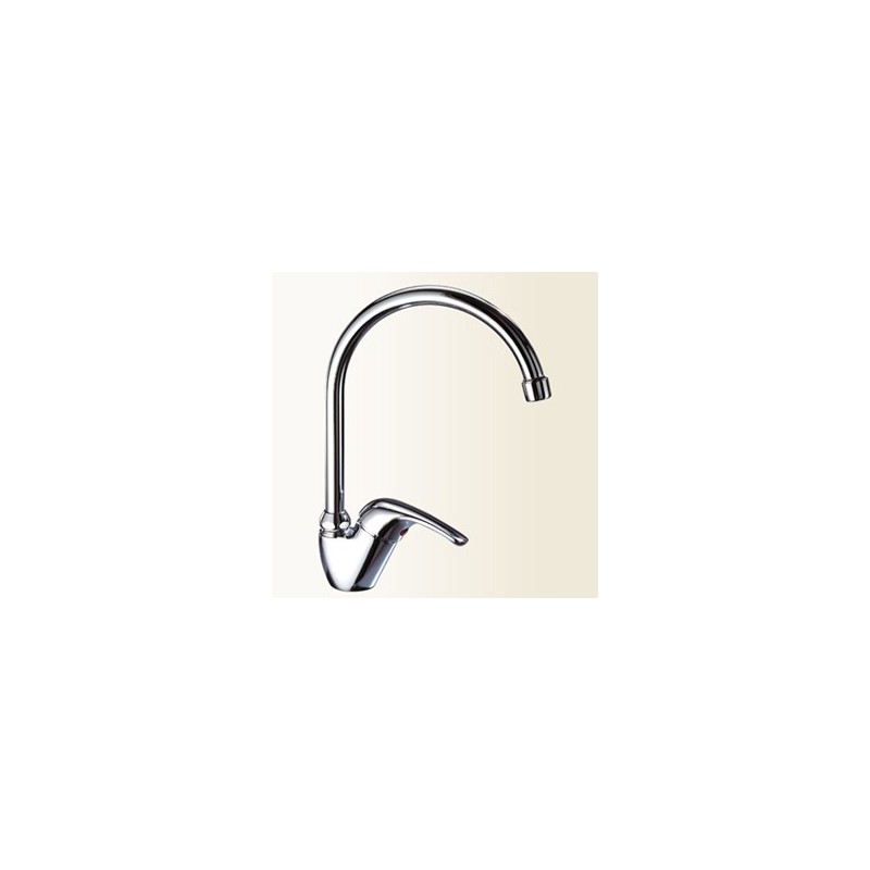 LINEA CUCINA Miscelatore per lavello con canna alta finitura sale & pepe