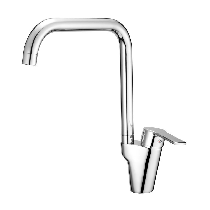 YUMA Monocomando lavello canna alta sagomata finitura cromo