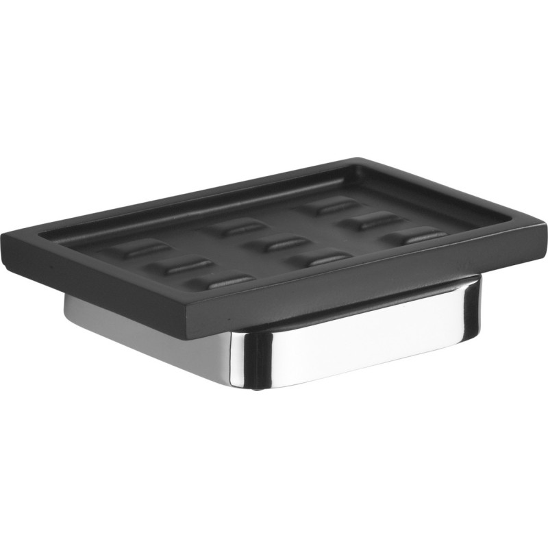 JOLLY porta sapone finitura vetro nero