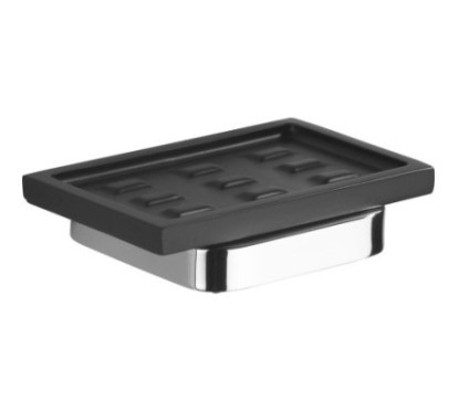 JOLLY porta sapone finitura vetro nero