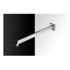 BRACCIO TONDO 155 Braccio tondo a muro L. 400x25 in acciaio inox finitura super mirror