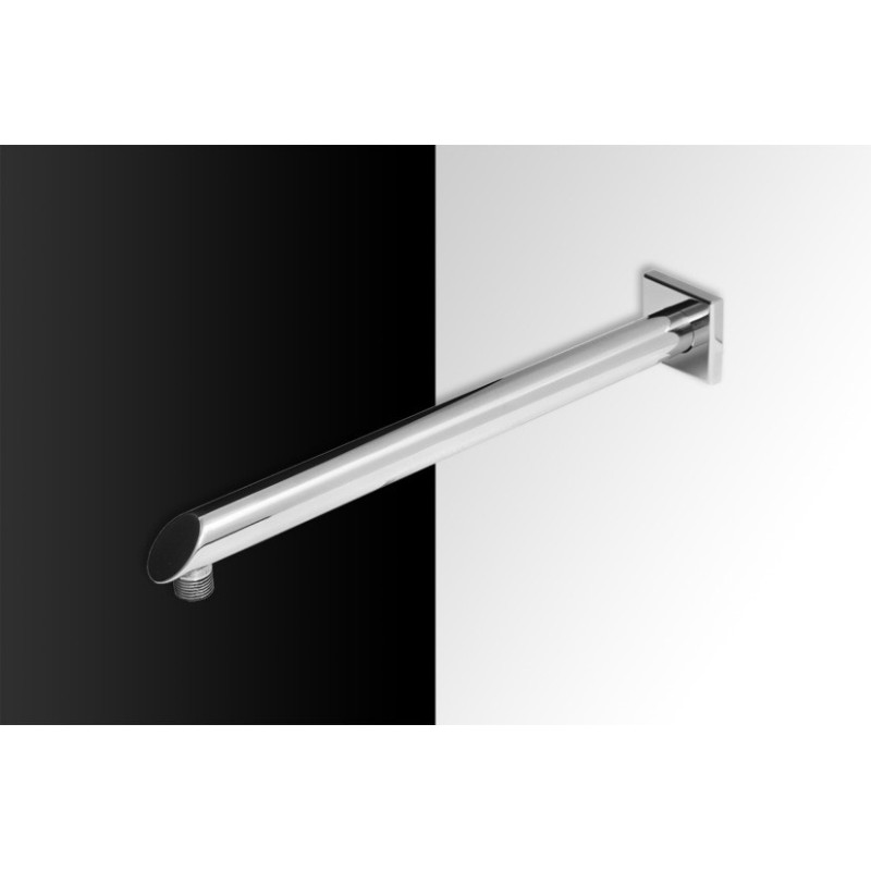 BRACCIO TONDO 155 Braccio tondo a muro L. 400x25 in acciaio inox finitura super mirror