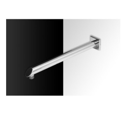 BRACCIO TONDO 155 Braccio tondo a muro L. 400x25 in acciaio inox finitura super mirror