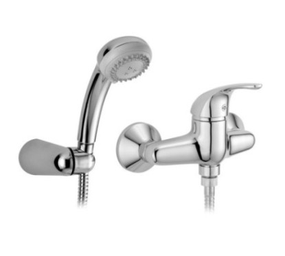 ITALY Monocomando doccia esterno con kit doccia finitura cromo con cartuccia a risparmio d'acqua