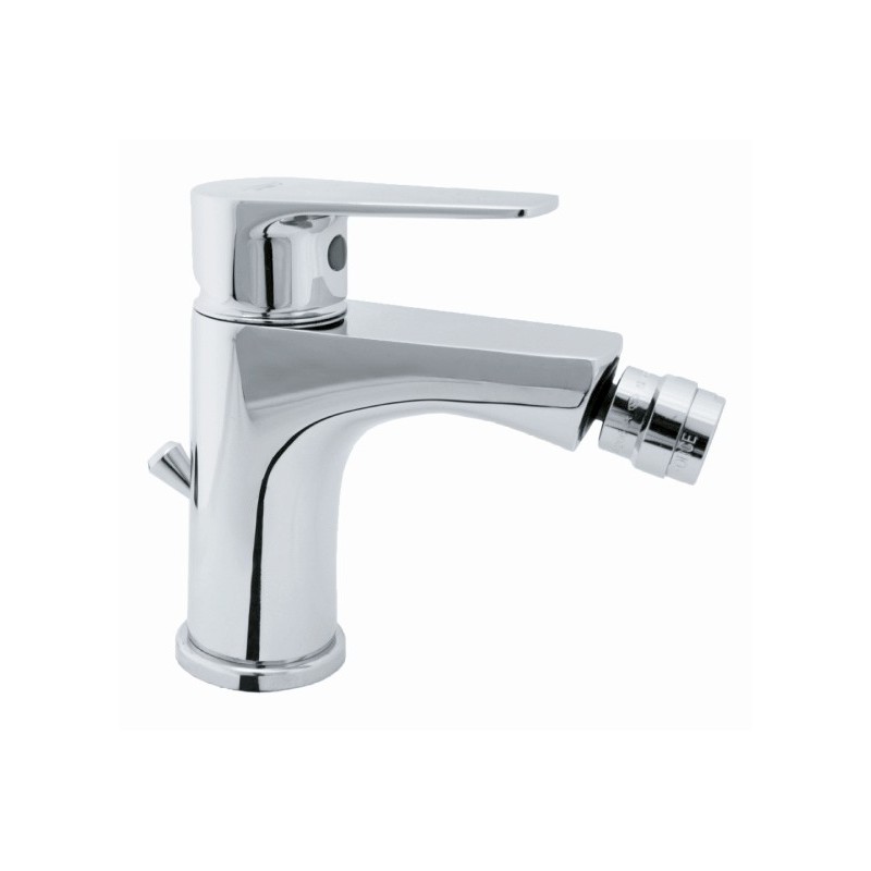 LINE monocomando bidet con scarico finitura cromo