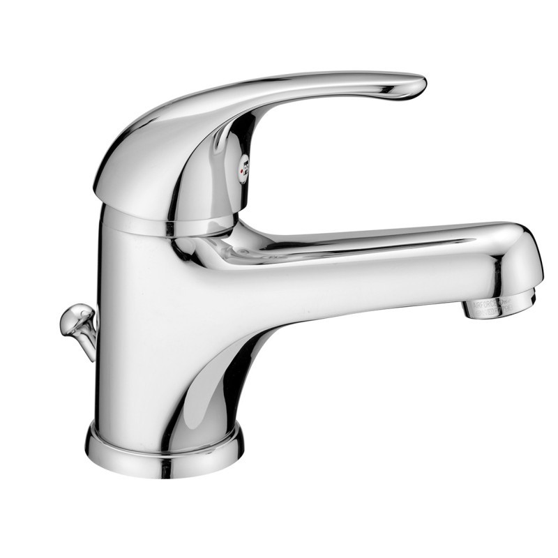 ITALY Monocomando lavabo con scarico automatico finitura colorato bianco