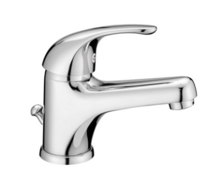 ITALY Monocomando lavabo con scarico automatico finitura colorato bianco