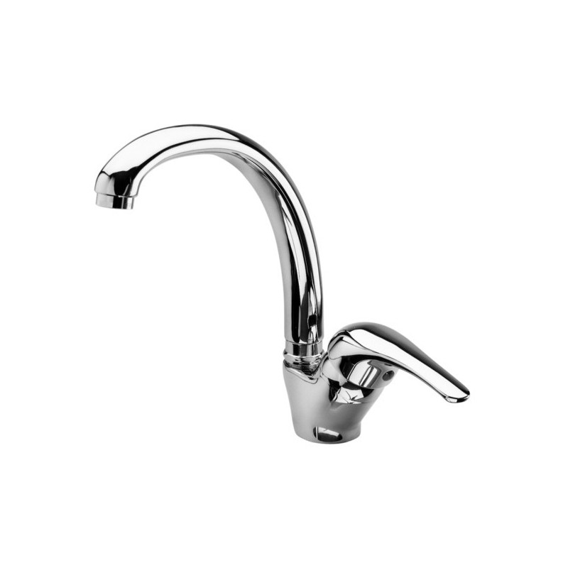 Miscelatore cucina con canna girevole finitura cromo