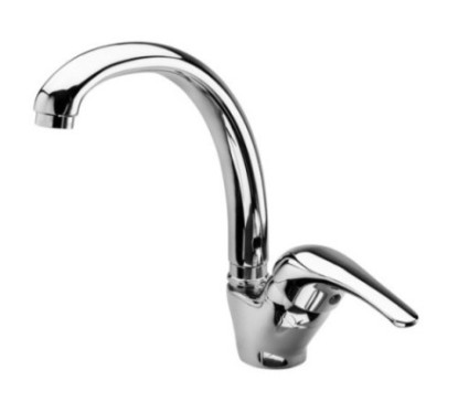 Miscelatore cucina con canna girevole finitura cromo