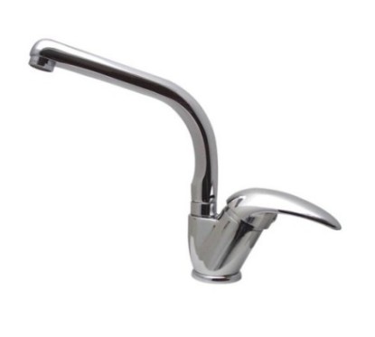 LISCAMM rubinetto monocomando lavello laterale bocca fusa finitura cromo