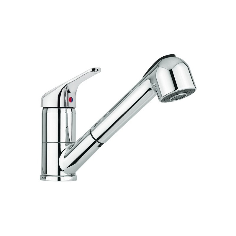 50 rubinetto cucina monocomando con doccia estraibile finitura cromo