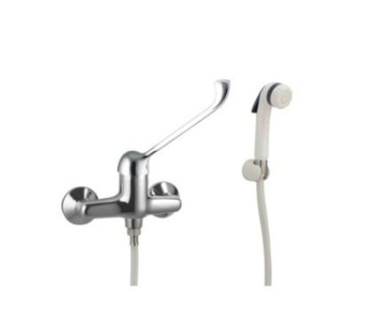 COMMUNITY COMFORT Monocomando doccia esterno leva clinica con kit doccia a pulsante finitura cromo