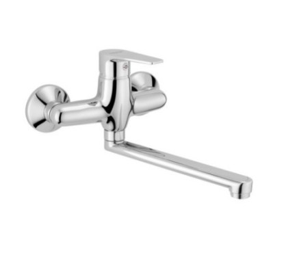 TEMA Monocomando lavello a muro finitura cromo