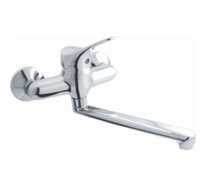 TREND monocomando lavello a muro con canna piatta cm.20 finitura cromo