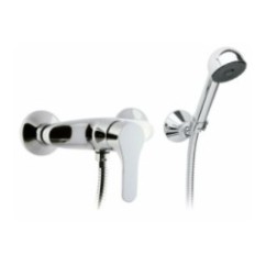 FLY monocomando doccia esterno frontale con duplex finitura cromo