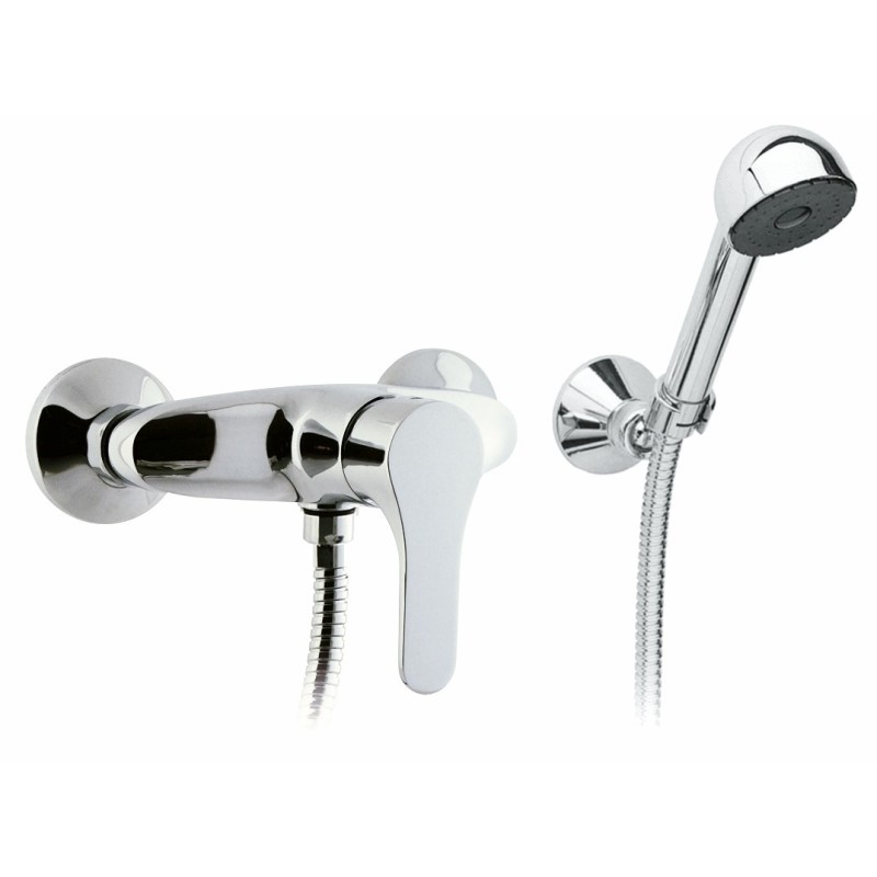 FLY monocomando doccia esterno frontale con duplex finitura cromo