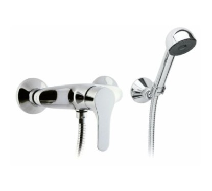 FLY monocomando doccia esterno frontale con duplex finitura cromo