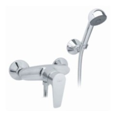 LINE monocomando doccia esterno frontale con duplex finitura cromo