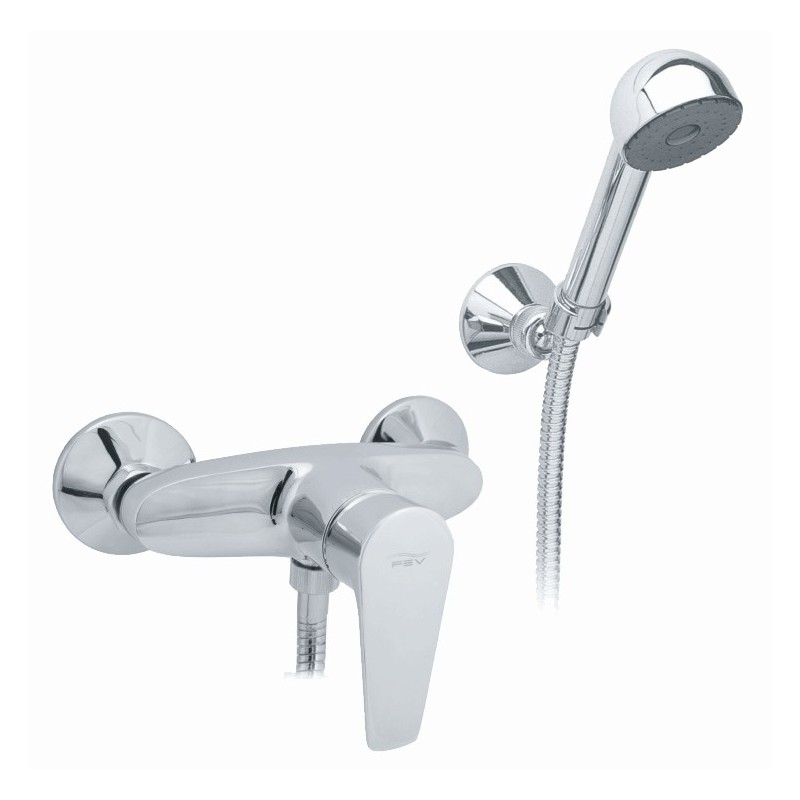 LINE monocomando doccia esterno frontale con duplex finitura cromo