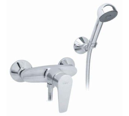 LINE monocomando doccia esterno frontale con duplex finitura cromo