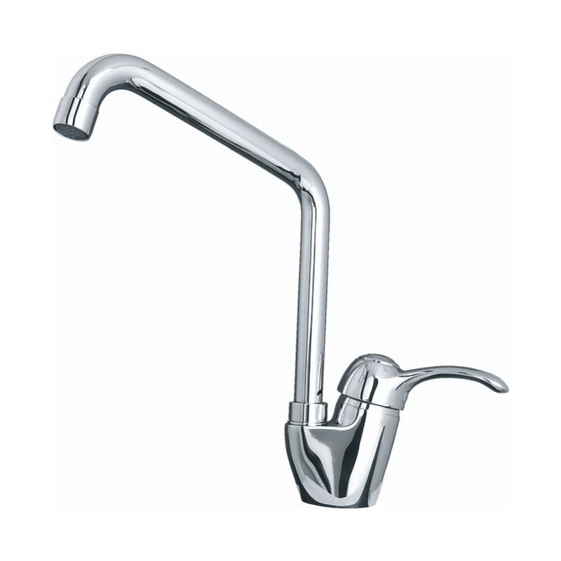 ELITE monocomando lavello leva laterale canna "L" finitura cromo