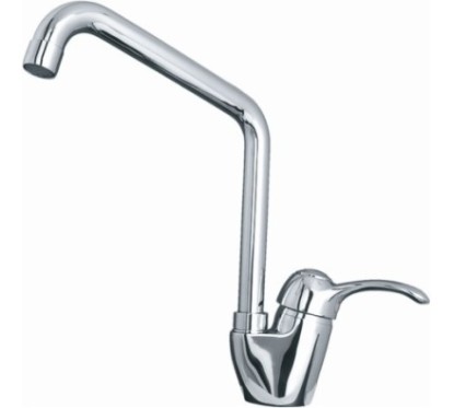 ELITE monocomando lavello leva laterale canna "L" finitura cromo