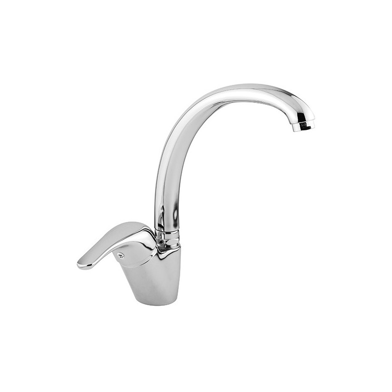 KITCHEN PROGRAM Monocomado lavello canna conica finitura granito grigio