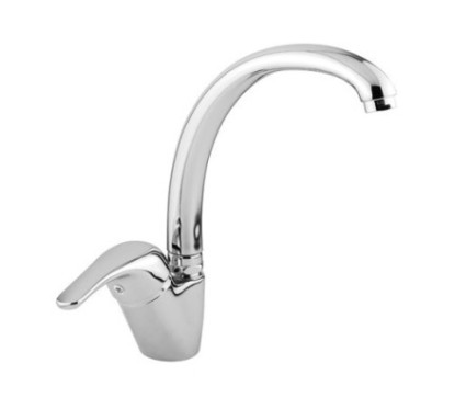 KITCHEN PROGRAM Monocomado lavello canna conica finitura granito bianco