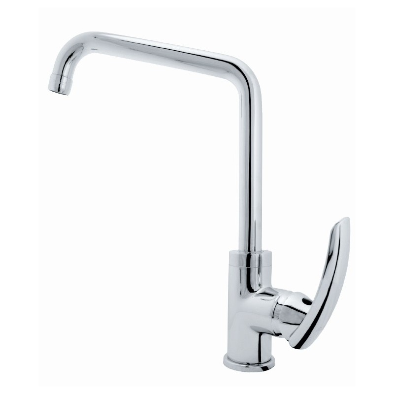 SMART monocomando lavello leva laterale canna "L" finitura cromo