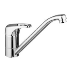 Miscelatore cucina con canna girevole finitura bianco